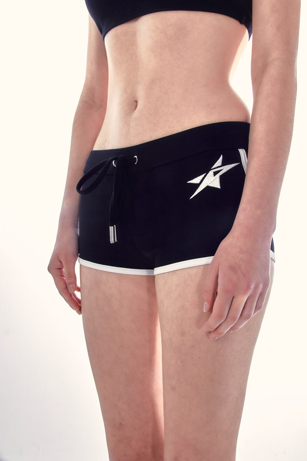 Studio Star Mini Shorts - Black