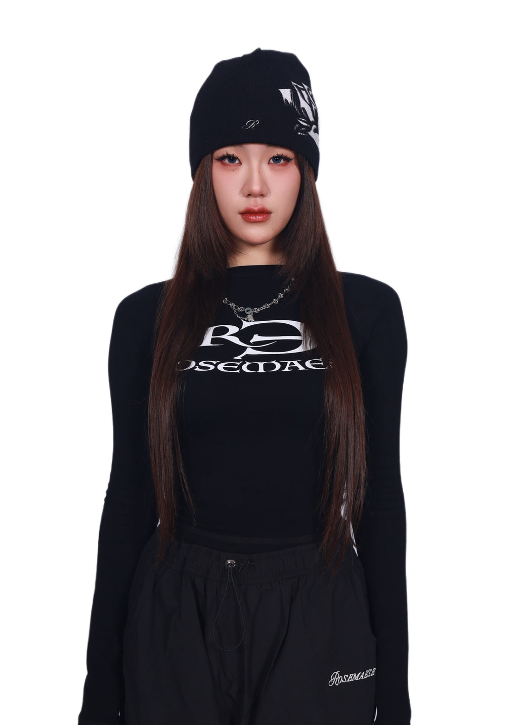 Logo Long-Sleeve Shirt - Black