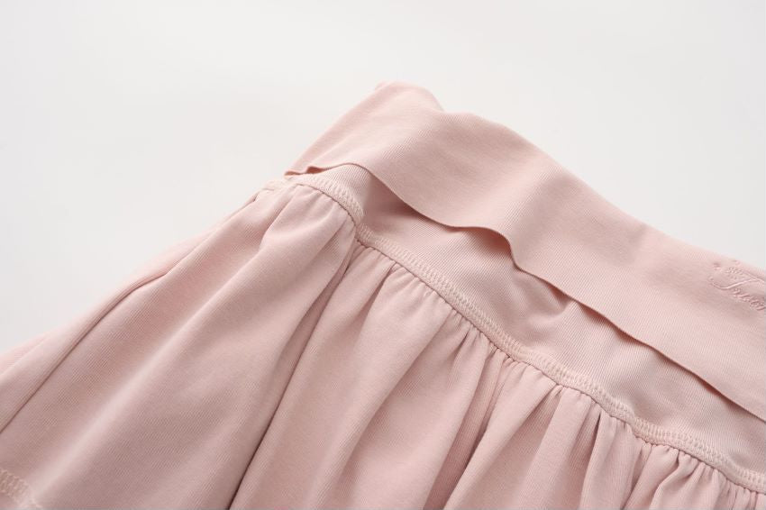 Embroidered Cake Skirt - Pink