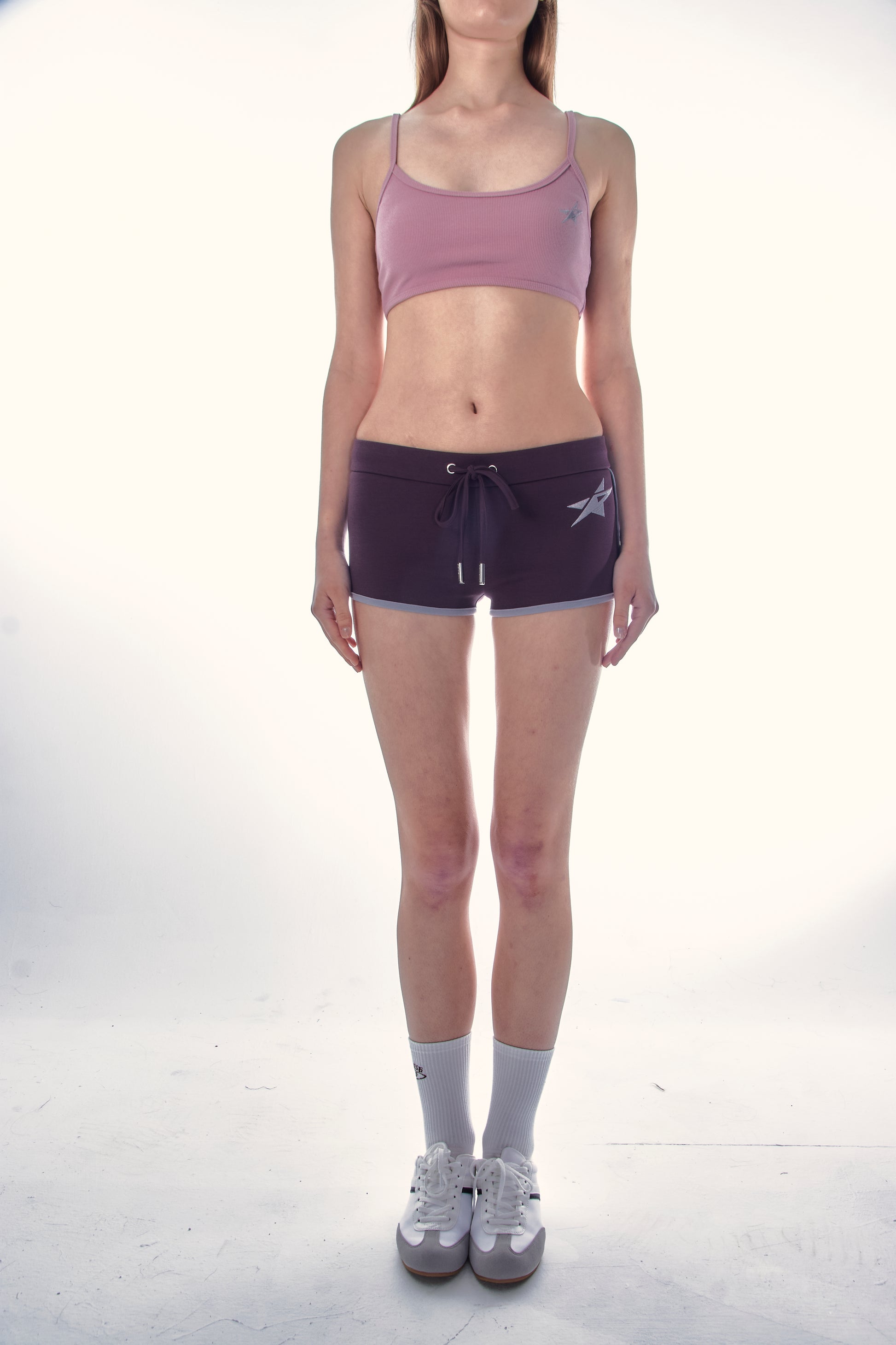 Studio Star Mini Shorts - Dark lavender