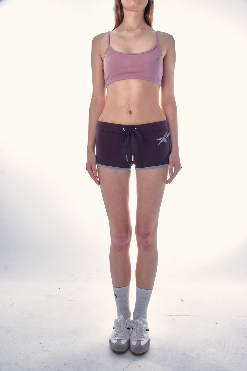 Studio Star Mini Shorts - Dark lavender
