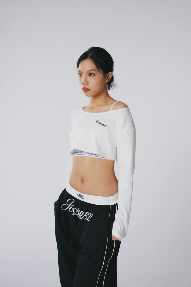Off-Shoulder Long Sleeves - White