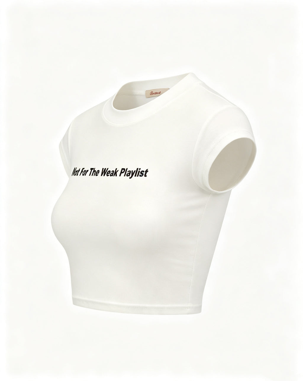Not For The Weak Playlist Baby Tee - White