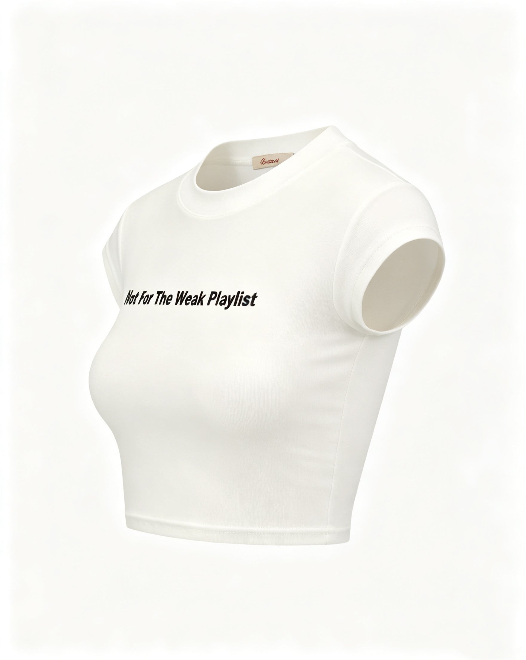 Not For The Weak Playlist Baby Tee - White