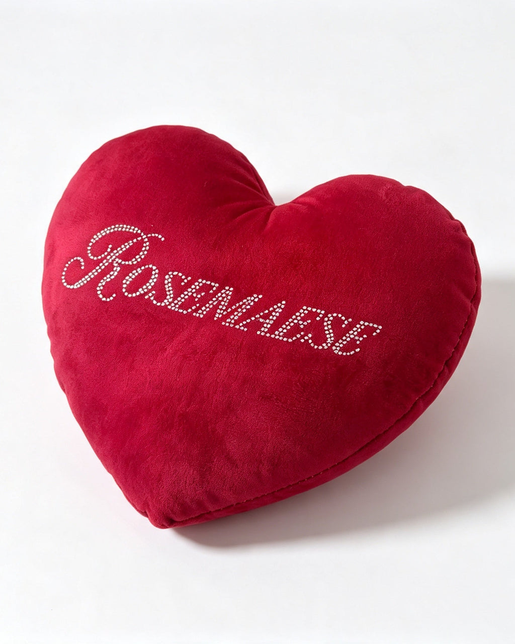 Rosema.ese Rhinestone Heart Cushion