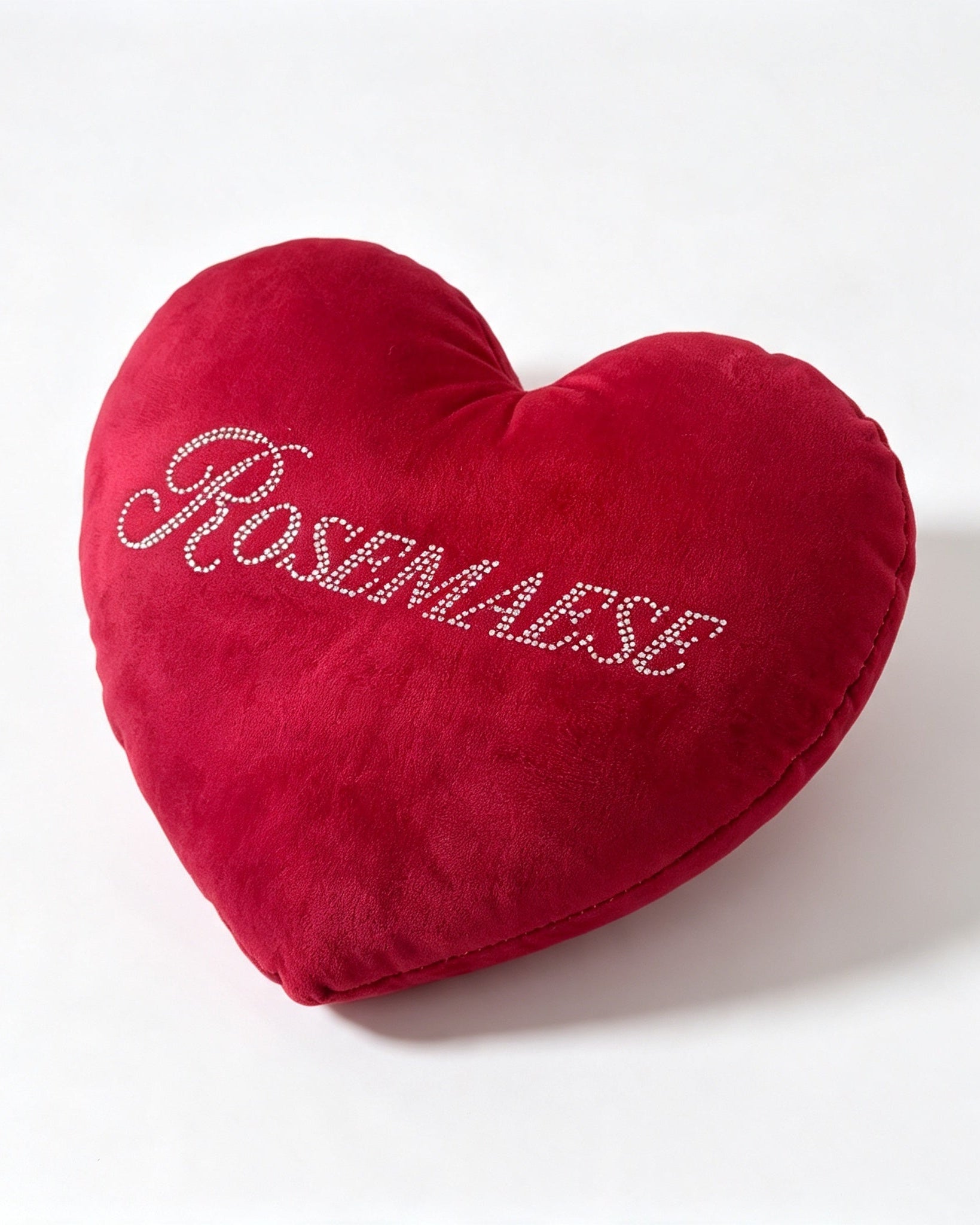 Rosema.ese Rhinestone Heart Cushion
