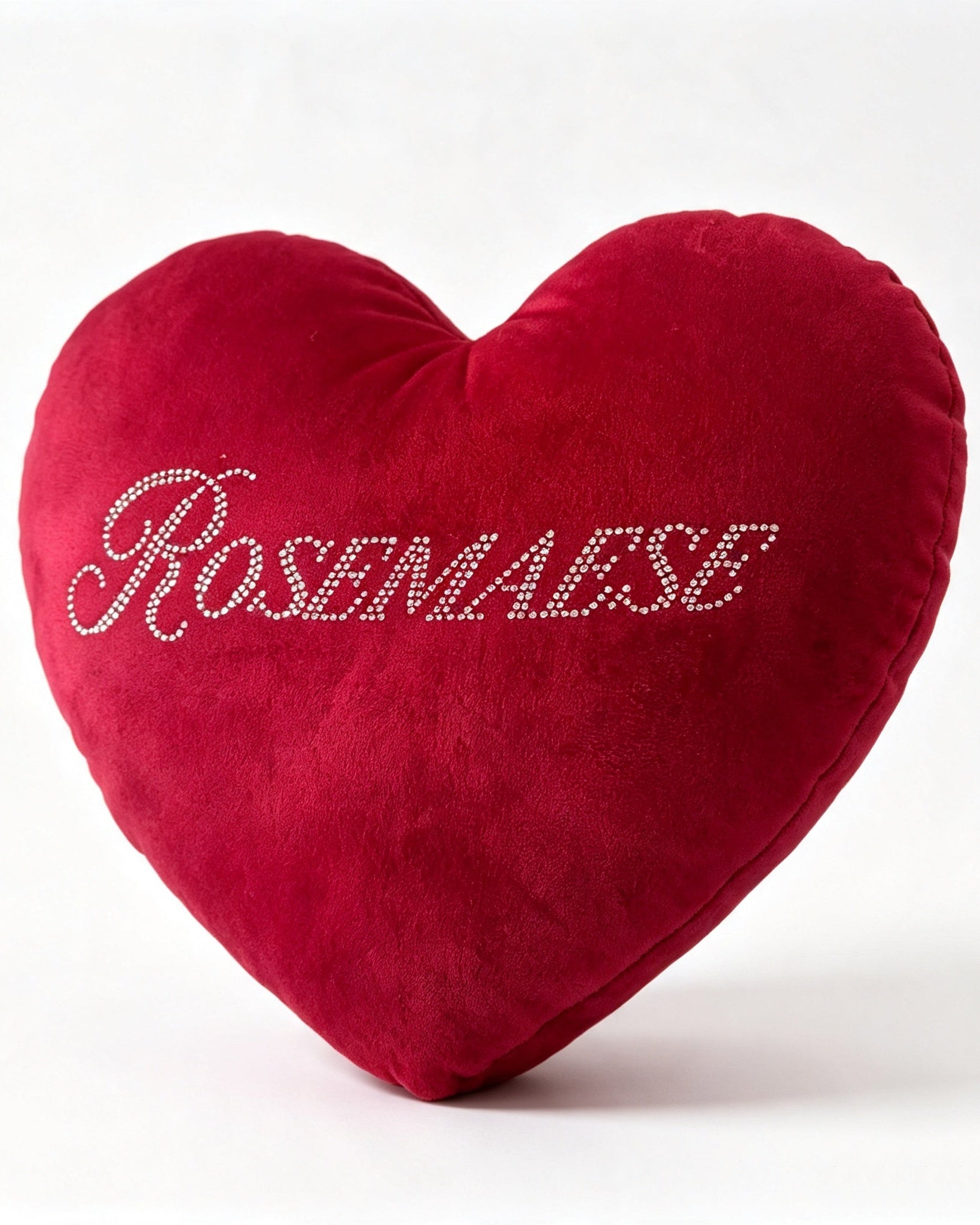 Rosema.ese Rhinestone Heart Cushion