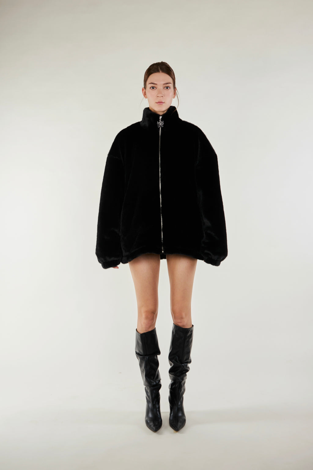 Cozy Darling Fur Coat - Black