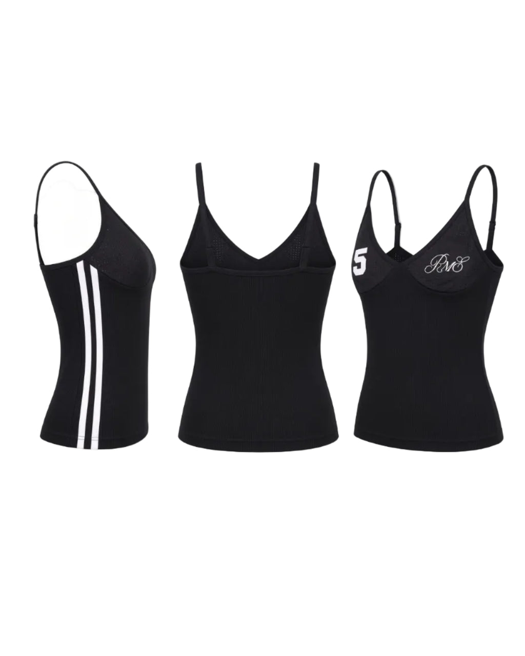 No.5 Mesh Sport Cami Top - Black