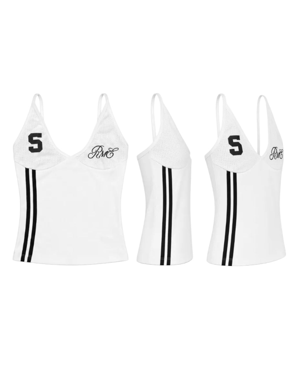 No.5 Mesh Sport Cami Top - White
