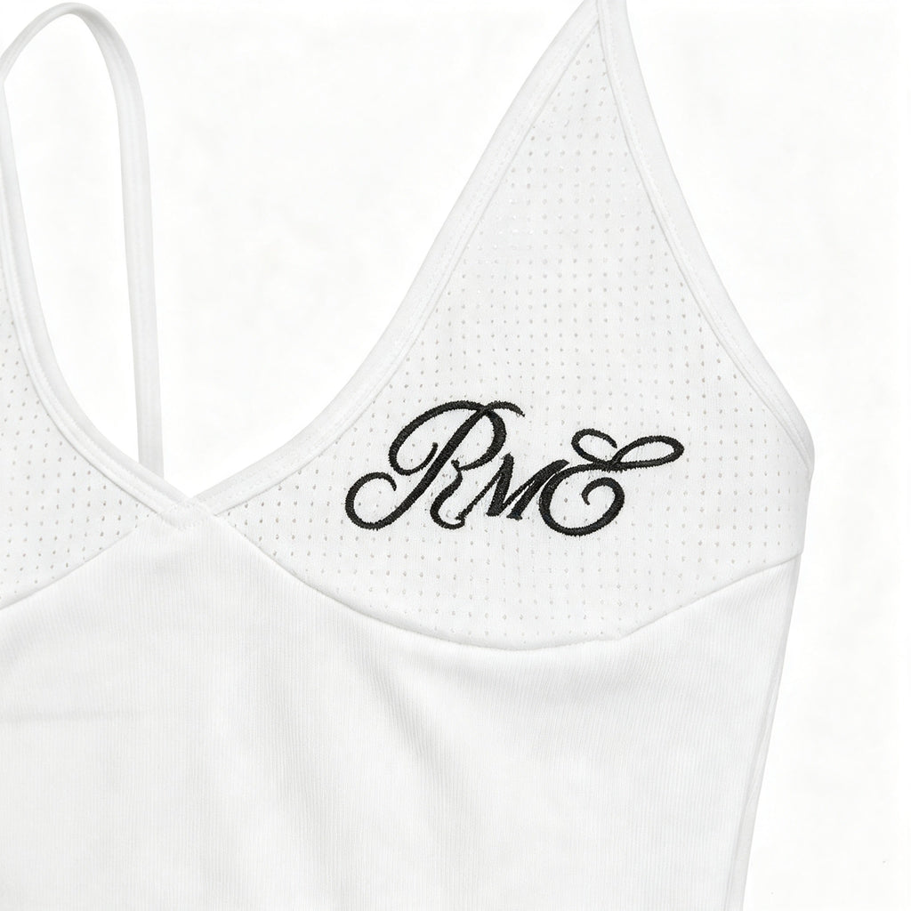 No.5 Mesh Sport Cami Top - White