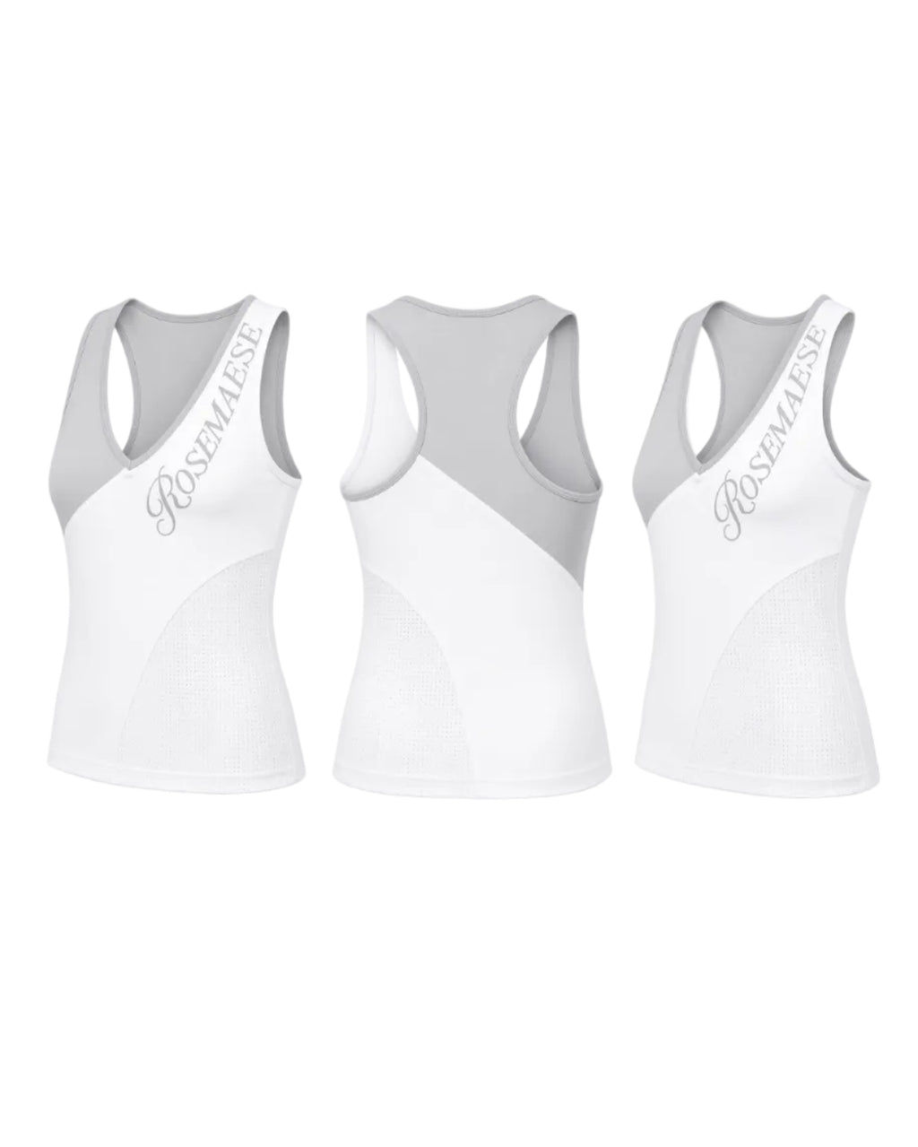 Ice Panel Splice Tank Top - White