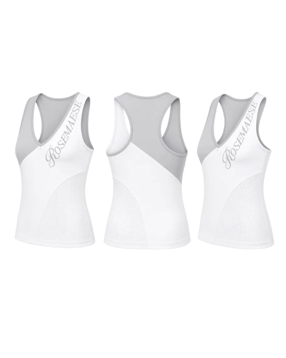 Ice Panel Splice Tank Top - White