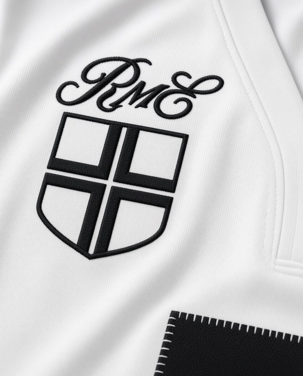 No.5 Varsity Cropped Jersey Tee - White