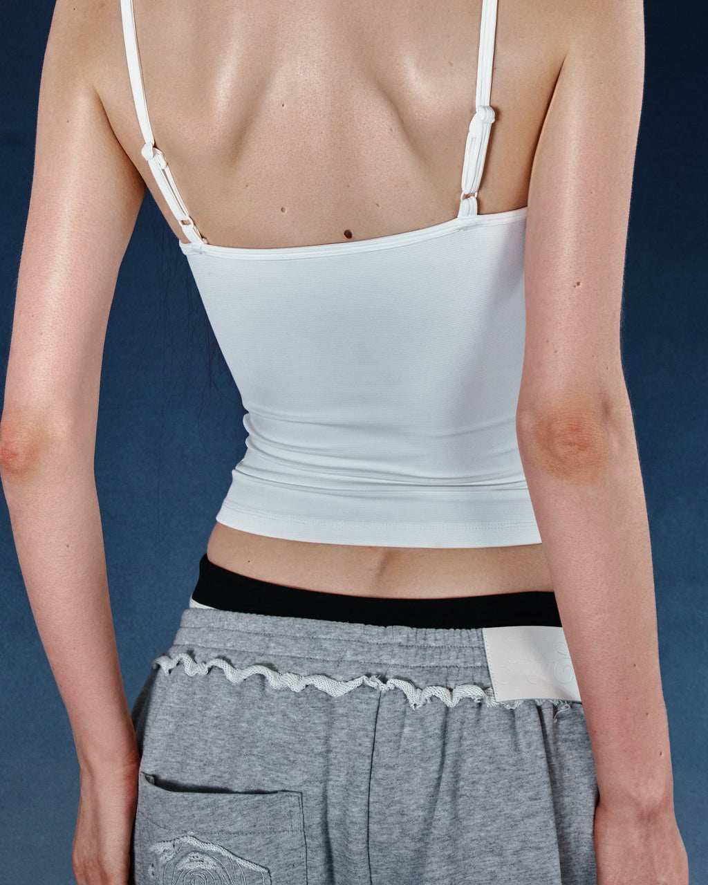 No.5 Mesh Sport Cami Top - White