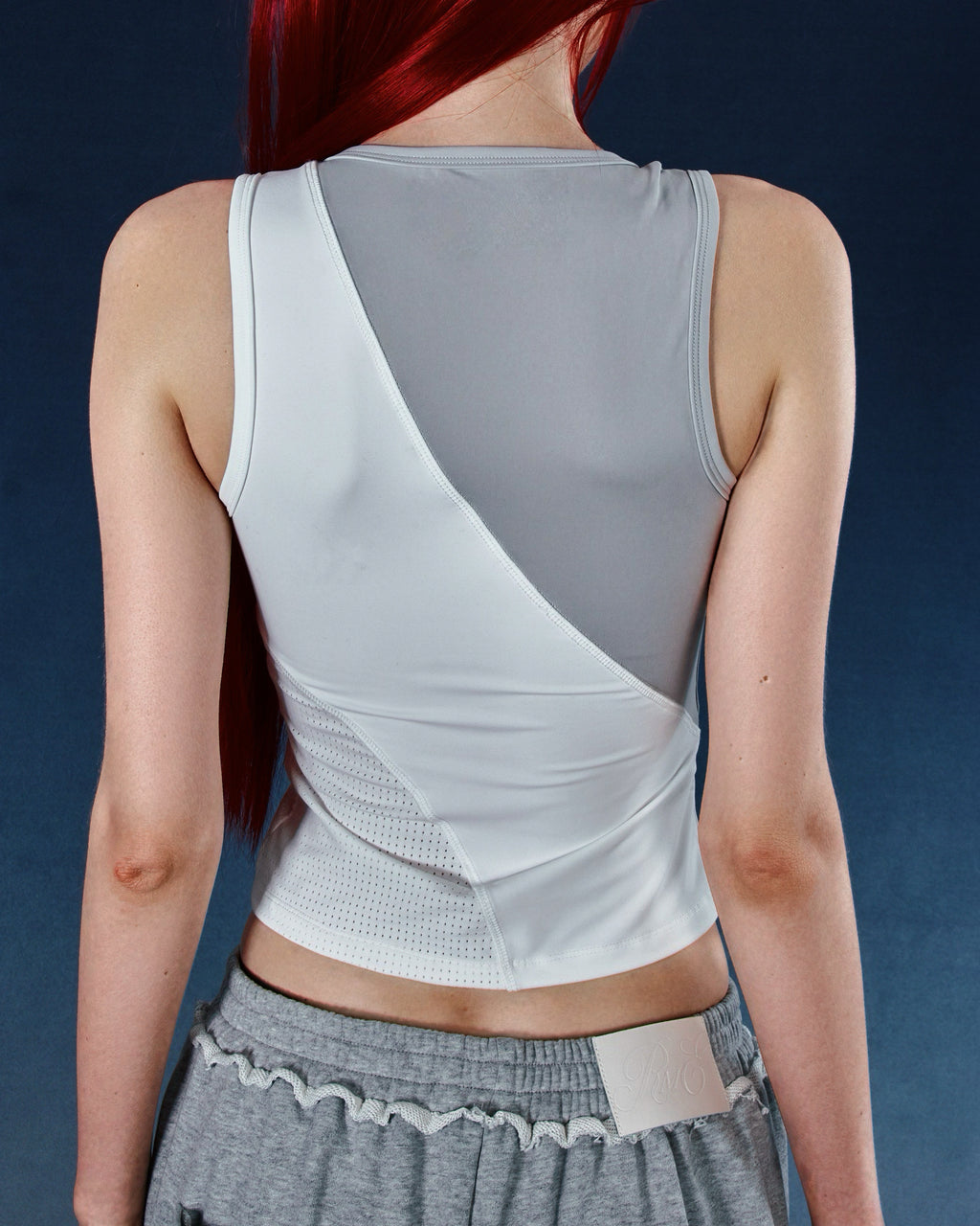 Ice Panel Splice Tank Top - White