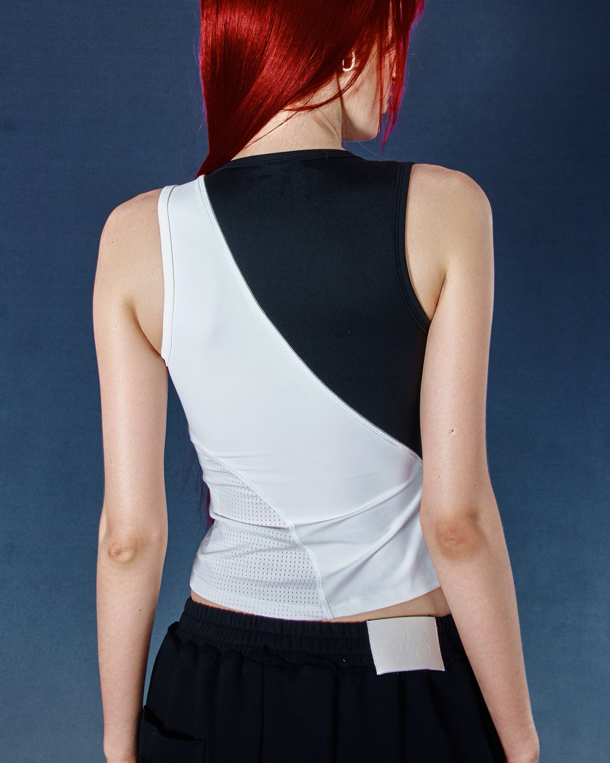 Ice Panel Splice Tank Top - Black
