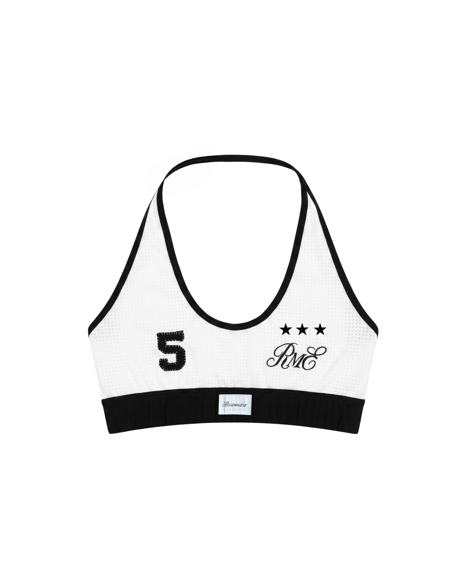 Star No.5 Halter Sport Bra Top - White