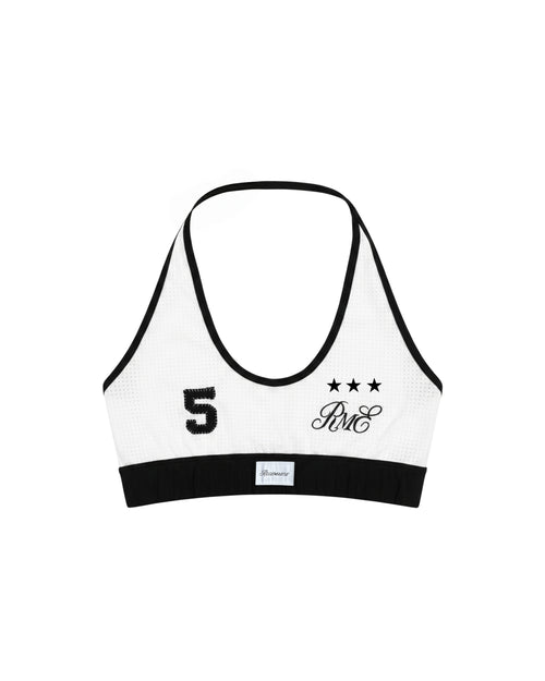 Star No.5 Halter Sport Bra Top - White