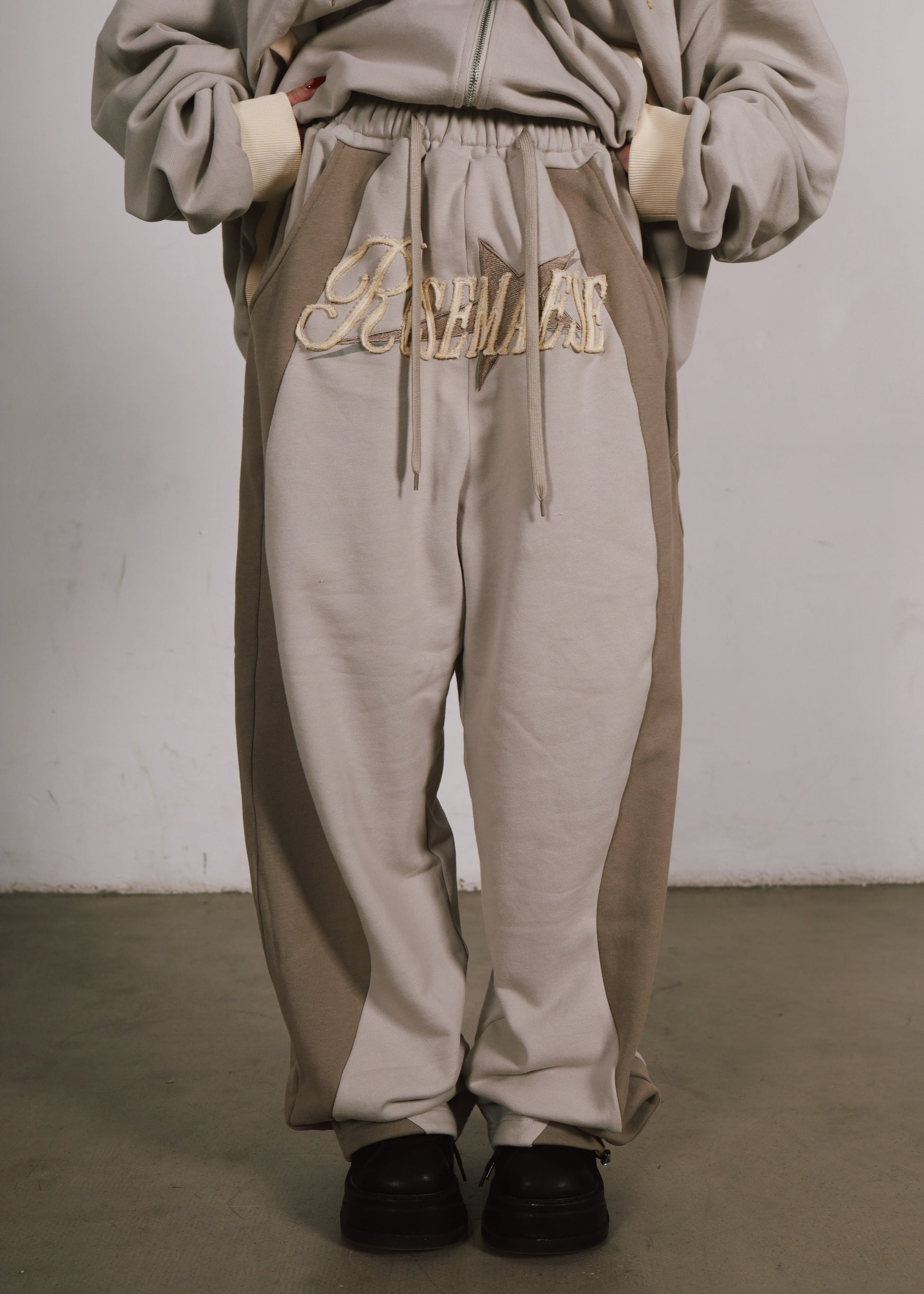Patchwork Sport Pants - Grey