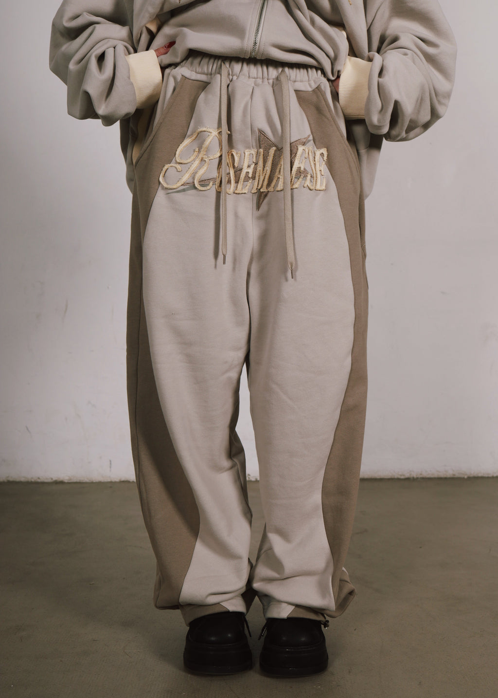 Patchwork Sport Pants - Grey