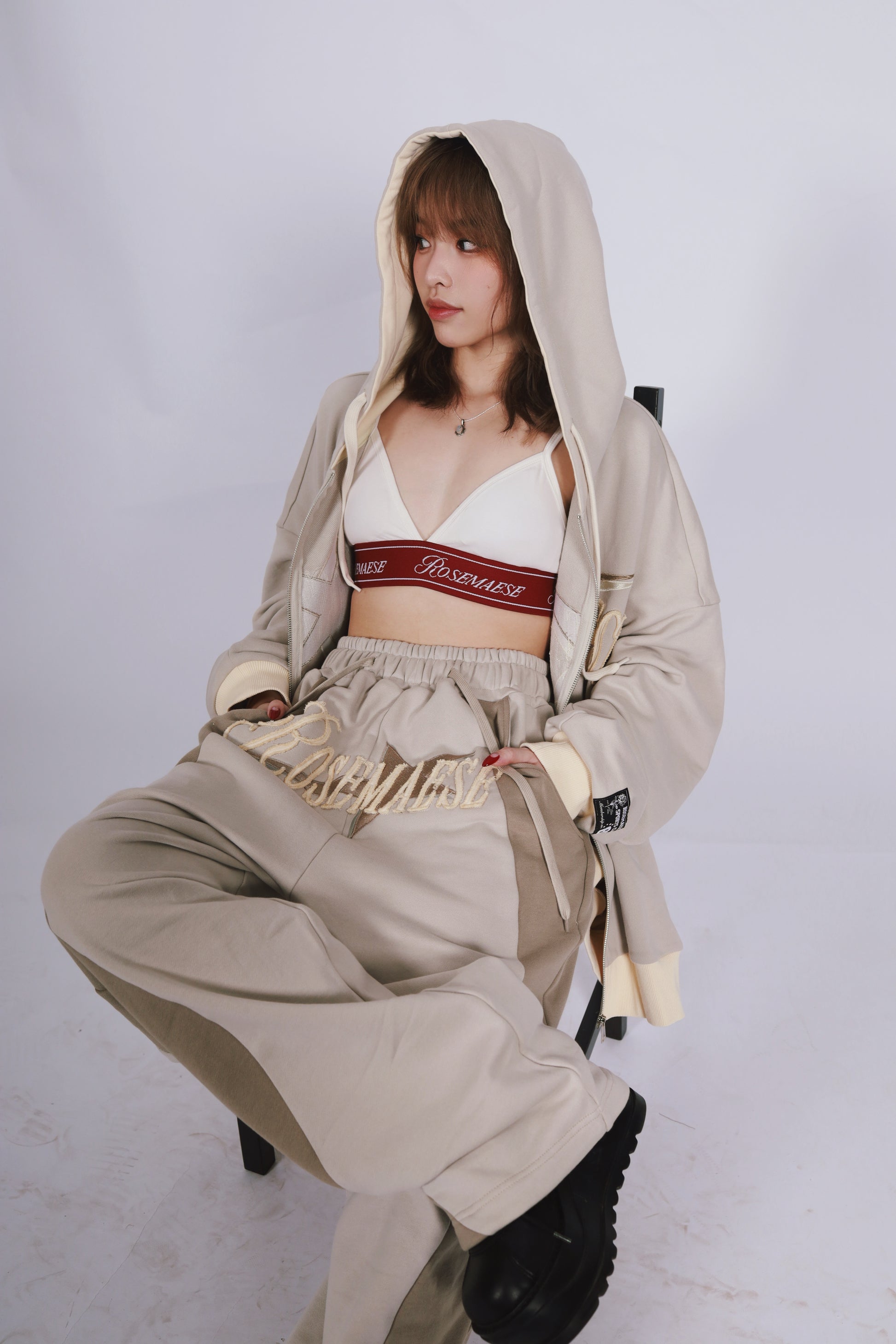 Patchwork Sport Pants - Grey