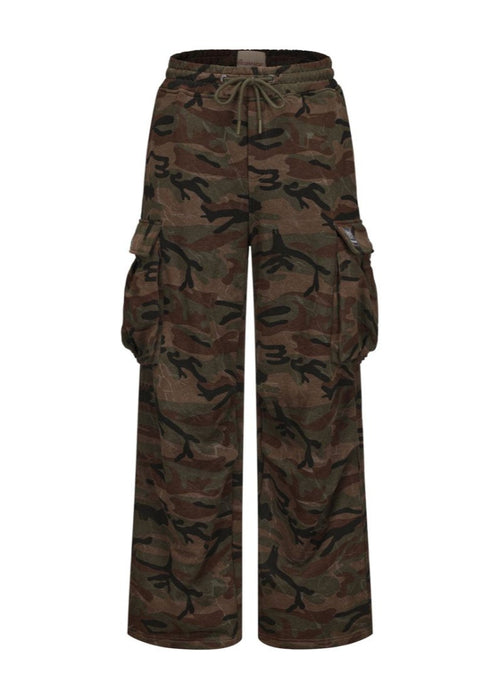 Cotton Parachute Pants - Dark Camo