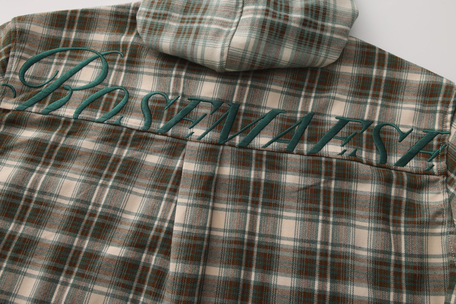 Study Break Hooded Plaid Shirt - Green