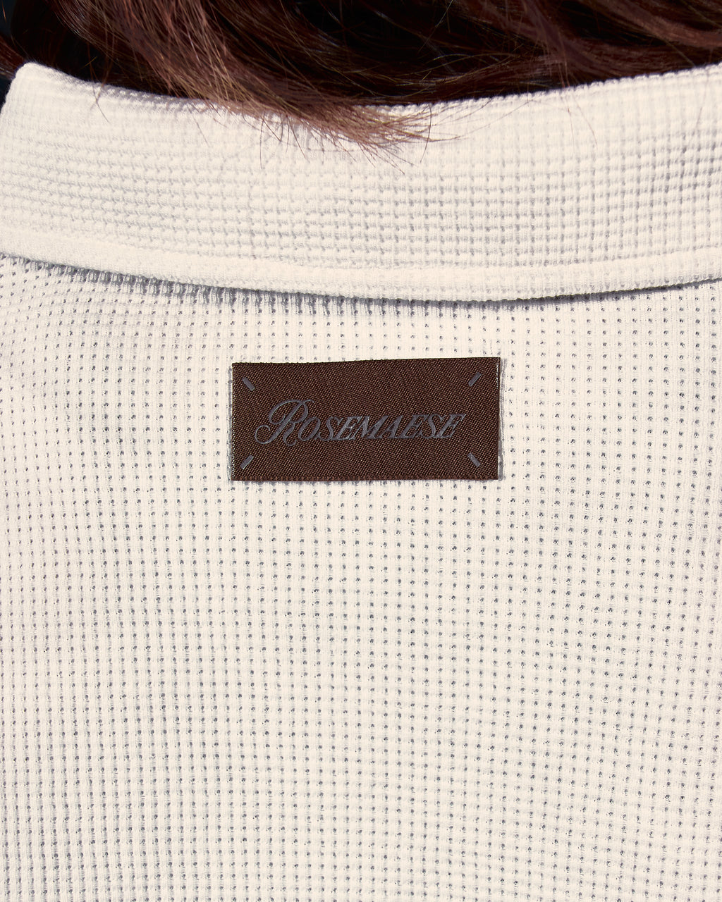 Waffle Oversized Polo Tee - White
