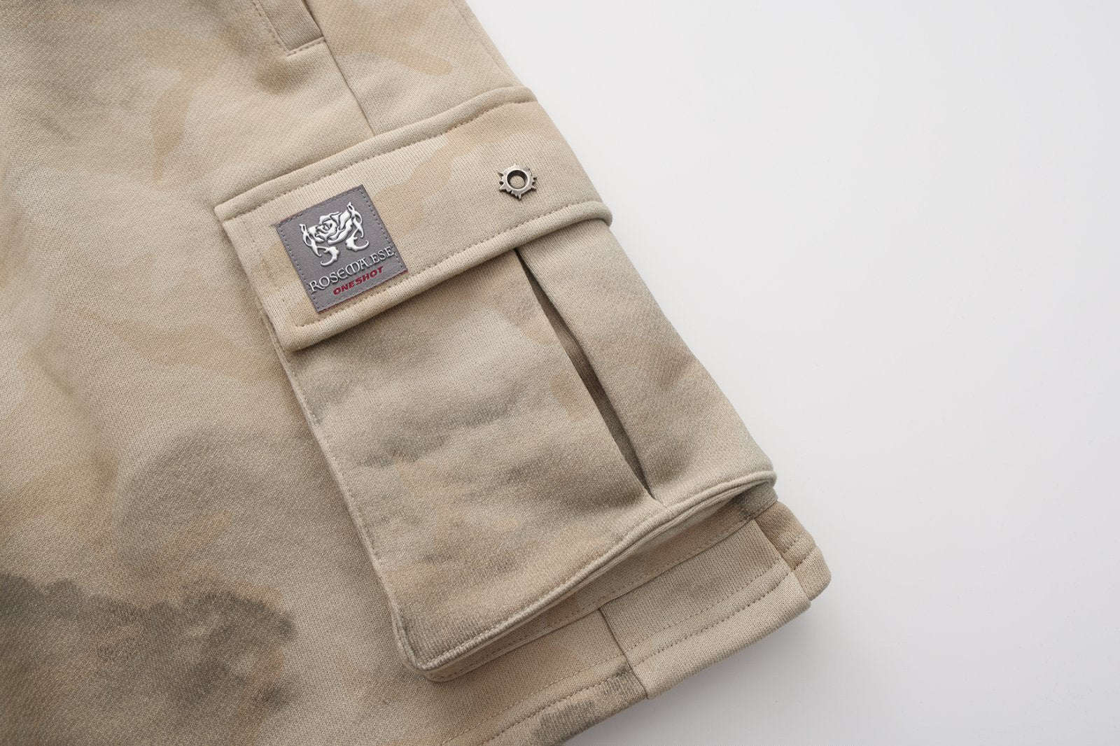 Cotton Parachute Short Pants- Light Camo