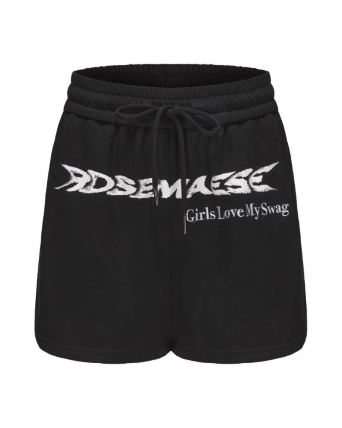 Embroidered Track Shorts - Black