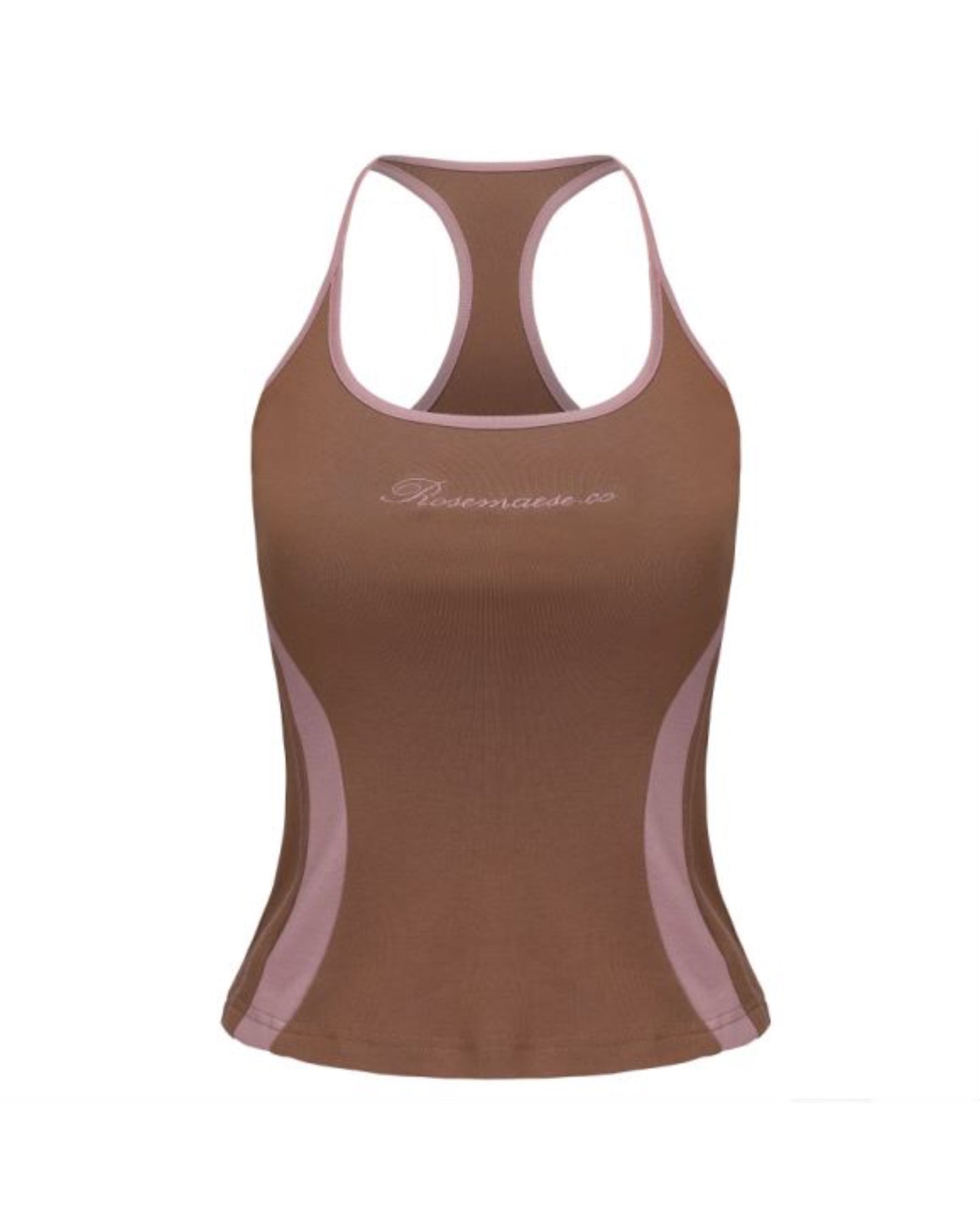 Seamed Halter Top - Brown