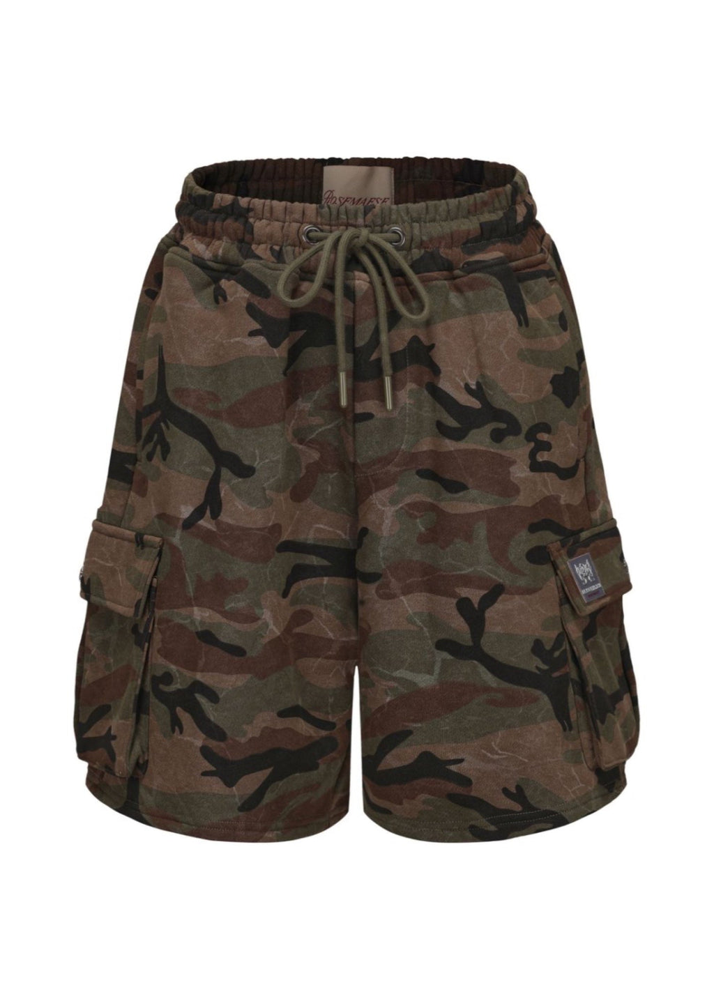 Cotton Parachute Short Pants- Dark Camo