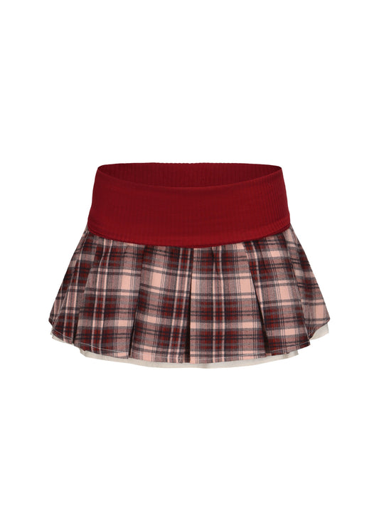 Detention Tease Plaid Mini Skirt - Red
