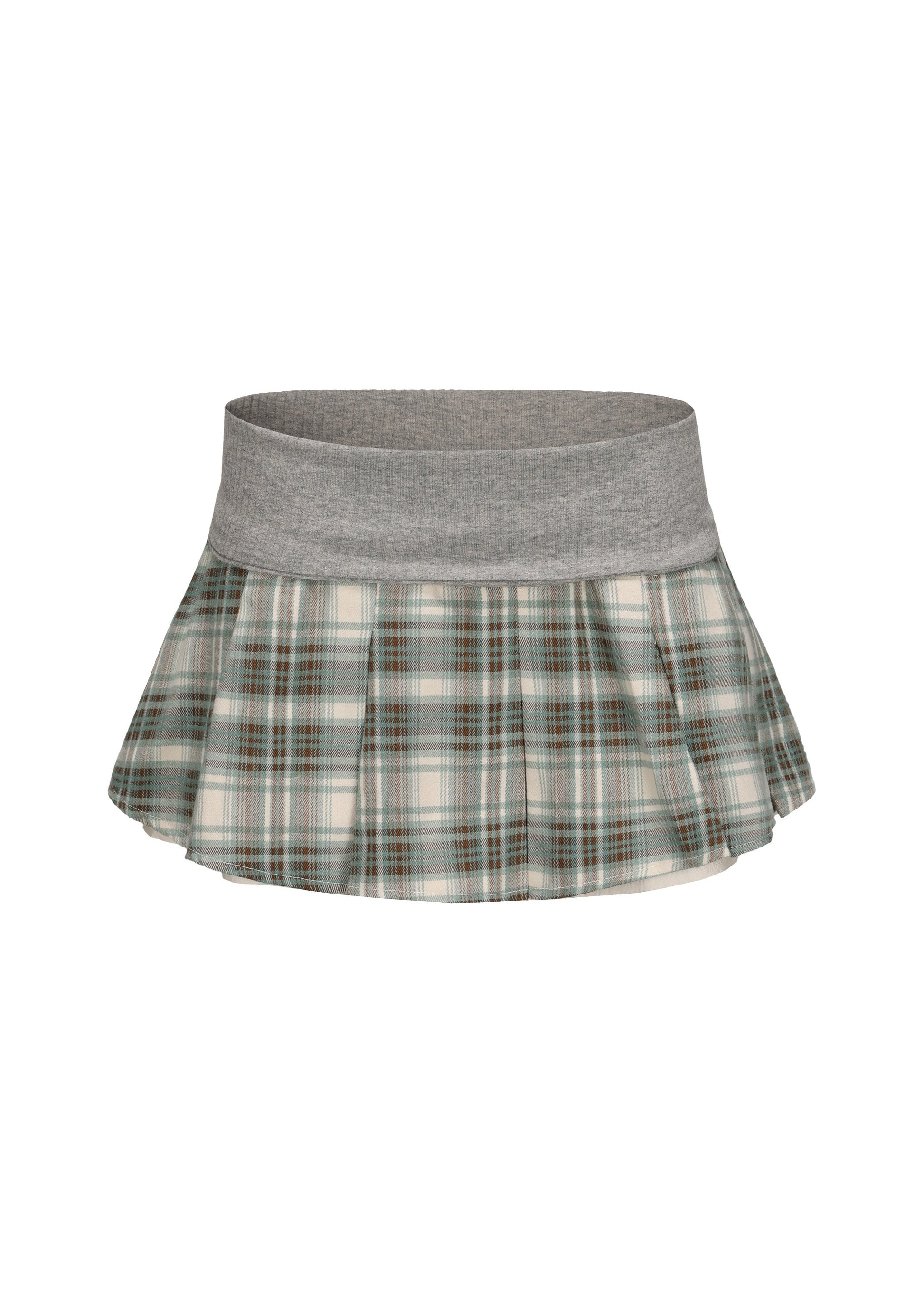 Detention Tease Plaid Mini Skirt - Green